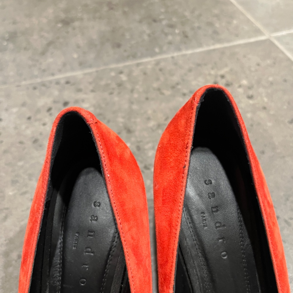 Sandro Orange and Black Heels - Picture 10 of 14